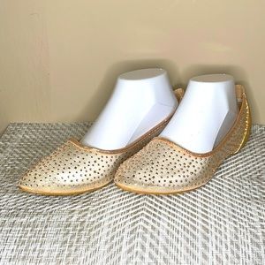 Gold Rhinestone Flats
